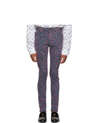 Jeans aderenti leopardati fucsia di Gucci