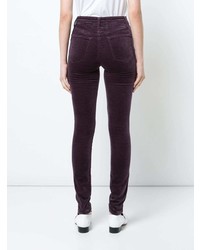 Jeans aderenti melanzana scuro di J Brand