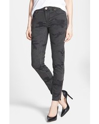 Jeans aderenti mimetici grigio scuro