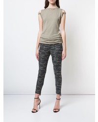 Jeans aderenti mimetici grigio scuro di Nicole Miller