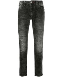 Jeans aderenti mimetici neri di Philipp Plein