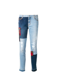 Jeans aderenti patchwork azzurri di Ermanno Scervino