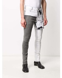 Jeans aderenti patchwork bianchi di Rick Owens