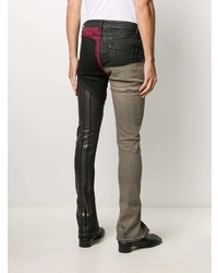 Jeans aderenti patchwork neri di Rick Owens DRKSHDW
