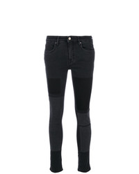 Jeans aderenti patchwork neri di Victoria Victoria Beckham