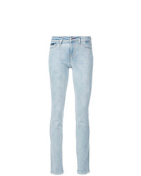 Jeans aderenti ricamati azzurri di Philipp Plein
