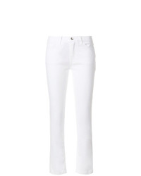 Jeans aderenti ricamati bianchi di Dolce & Gabbana