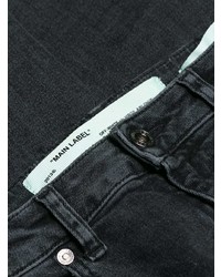 Jeans aderenti ricamati grigio scuro di Off-White