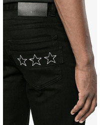 Jeans aderenti ricamati neri di Givenchy
