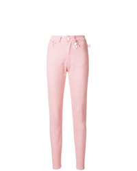 Jeans aderenti rosa di Gcds
