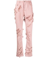 Jeans aderenti rosa di Rick Owens DRKSHDW