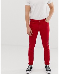 Jeans aderenti rossi di ASOS DESIGN
