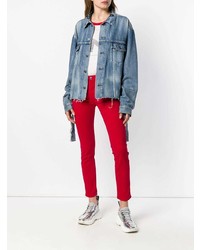 Jeans aderenti rossi di Love Moschino