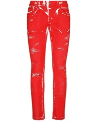 Jeans aderenti rossi di Dolce & Gabbana