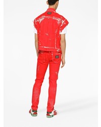 Jeans aderenti rossi di Dolce & Gabbana