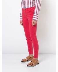 Jeans aderenti rossi di Frame Denim