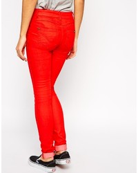 Jeans aderenti rossi di Only