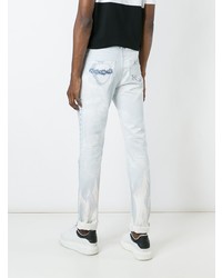 Jeans aderenti stampati azzurri di Givenchy