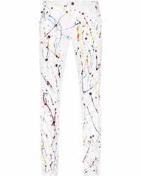 Jeans aderenti stampati bianchi di Dolce & Gabbana