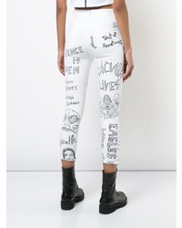 Jeans aderenti stampati bianchi di Haculla