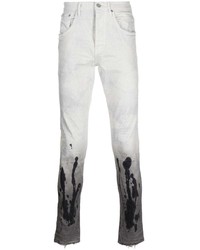 Jeans aderenti stampati bianchi di purple brand