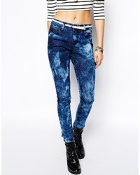 Jeans aderenti stampati blu scuro di Glamorous