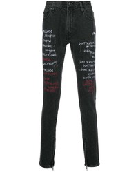 Jeans aderenti stampati grigio scuro di Haculla