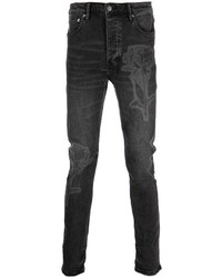 Jeans aderenti stampati grigio scuro di Ksubi