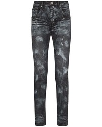 Jeans aderenti stampati grigio scuro di purple brand