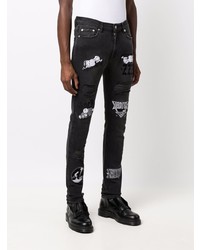 Jeans aderenti stampati neri e bianchi di Iceberg