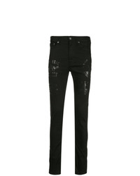 Jeans aderenti stampati neri di Hysteric Glamour
