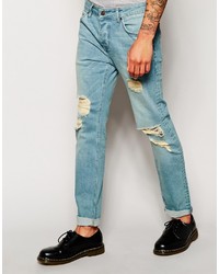 Jeans aderenti strappati azzurri di Asos