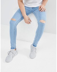 Jeans aderenti strappati azzurri di Criminal Damage