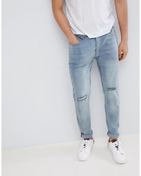 Jeans aderenti strappati azzurri di D-struct