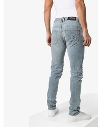 Jeans aderenti strappati azzurri di Balmain
