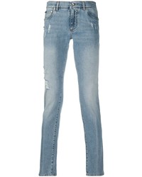 Jeans aderenti strappati azzurri di Dolce & Gabbana