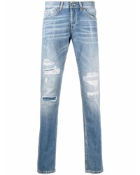 Jeans aderenti strappati azzurri di Dondup