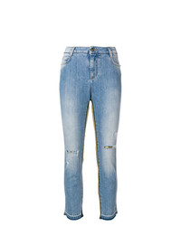 Jeans aderenti strappati azzurri di Ermanno Scervino