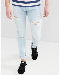 Jeans aderenti strappati azzurri di Hollister