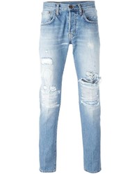 Jeans aderenti strappati azzurri di (+) People