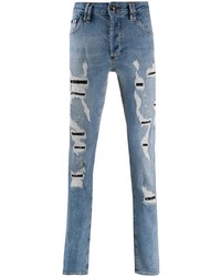 Jeans aderenti strappati azzurri di Philipp Plein