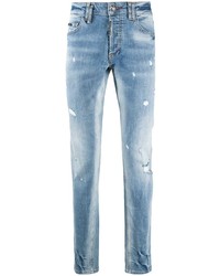 Jeans aderenti strappati azzurri di Philipp Plein
