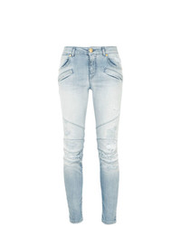Jeans aderenti strappati azzurri di PIERRE BALMAIN