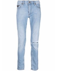 Jeans aderenti strappati azzurri di VERSACE JEANS COUTURE