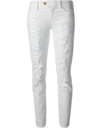 Jeans aderenti strappati bianchi di 7 For All Mankind