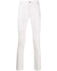Jeans aderenti strappati bianchi di Balmain