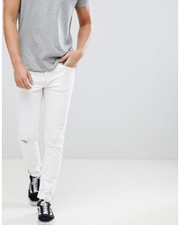 Jeans aderenti strappati bianchi di BLEND