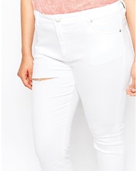 Jeans aderenti strappati bianchi di Asos