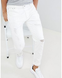 Jeans aderenti strappati bianchi di D-struct