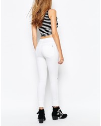 Jeans aderenti strappati bianchi di Noisy May